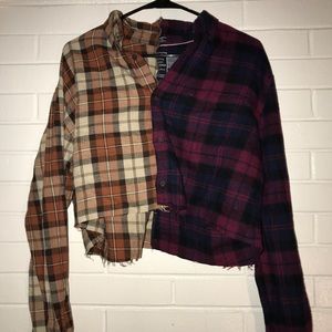 Split Flannel Crop